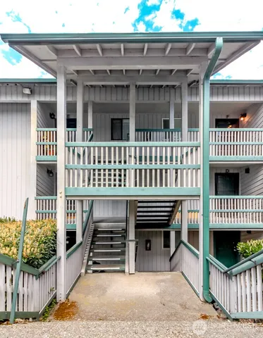 a view of a house with a deck