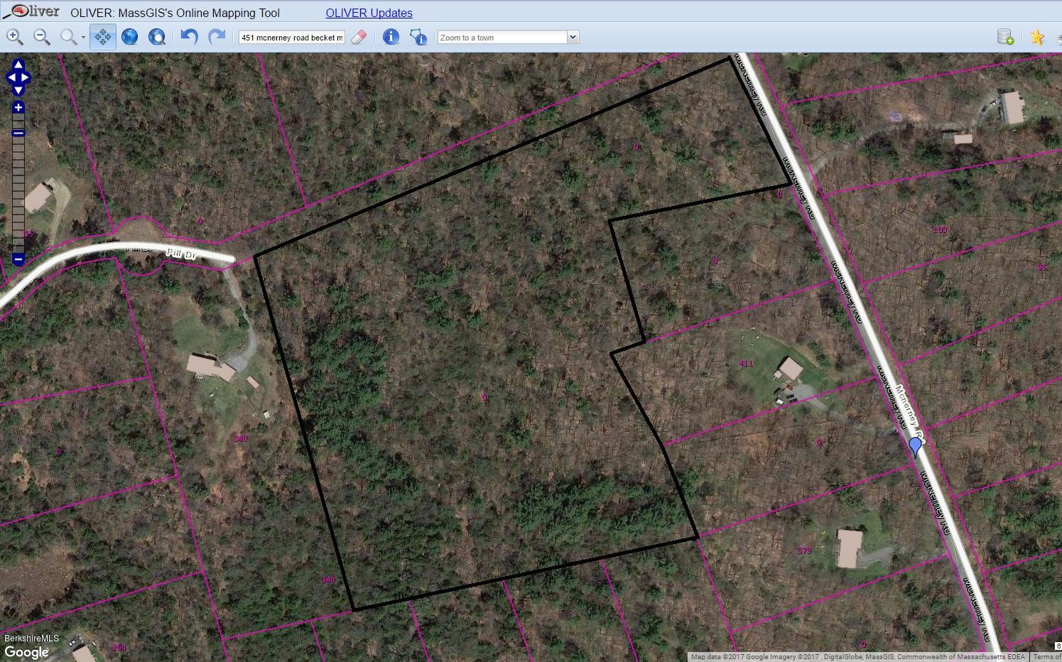 451 McNerney Road Becket, MA 01223 - Photo 8 of 8 Map Outline