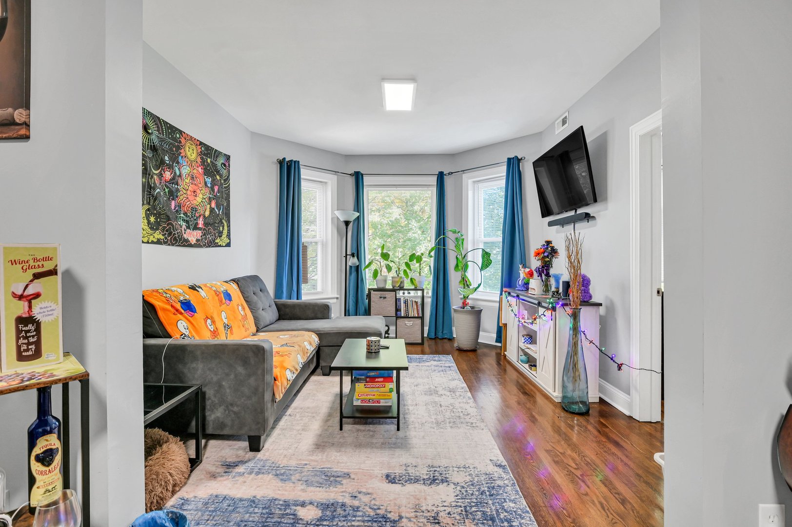 7208 South Eberhart Avenue Chicago, IL 60619 - Photo 13 of 20 a living room with furniture and a flat screen tv