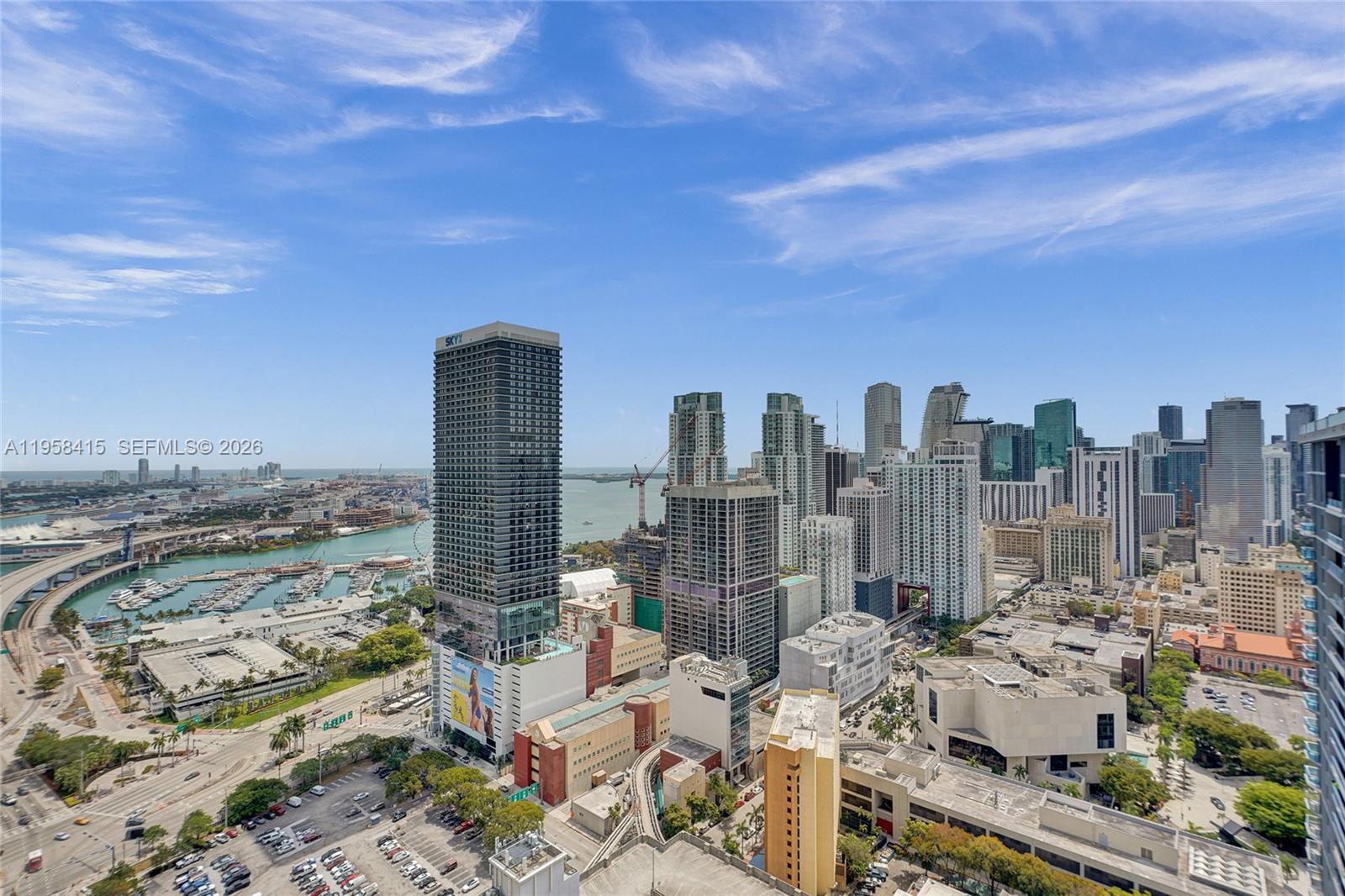 159 Northeast 6th Street, Unit 3405 Miami, FL 33132 - Photo 26 of 37 a view of city with ocean