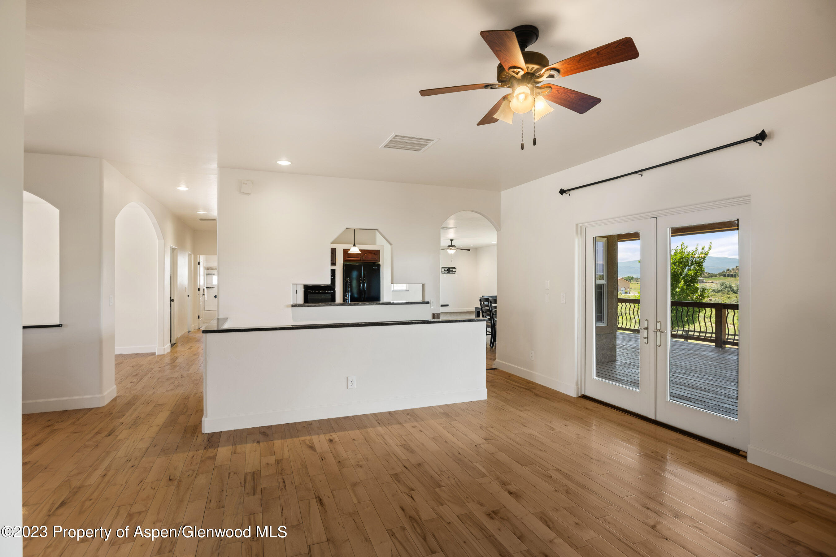 1148 County Road 237 Silt, CO 81652 - Photo 10 of 80 a living room with stainless steel appliances kitchen island hardwood floor and a view of kitchen