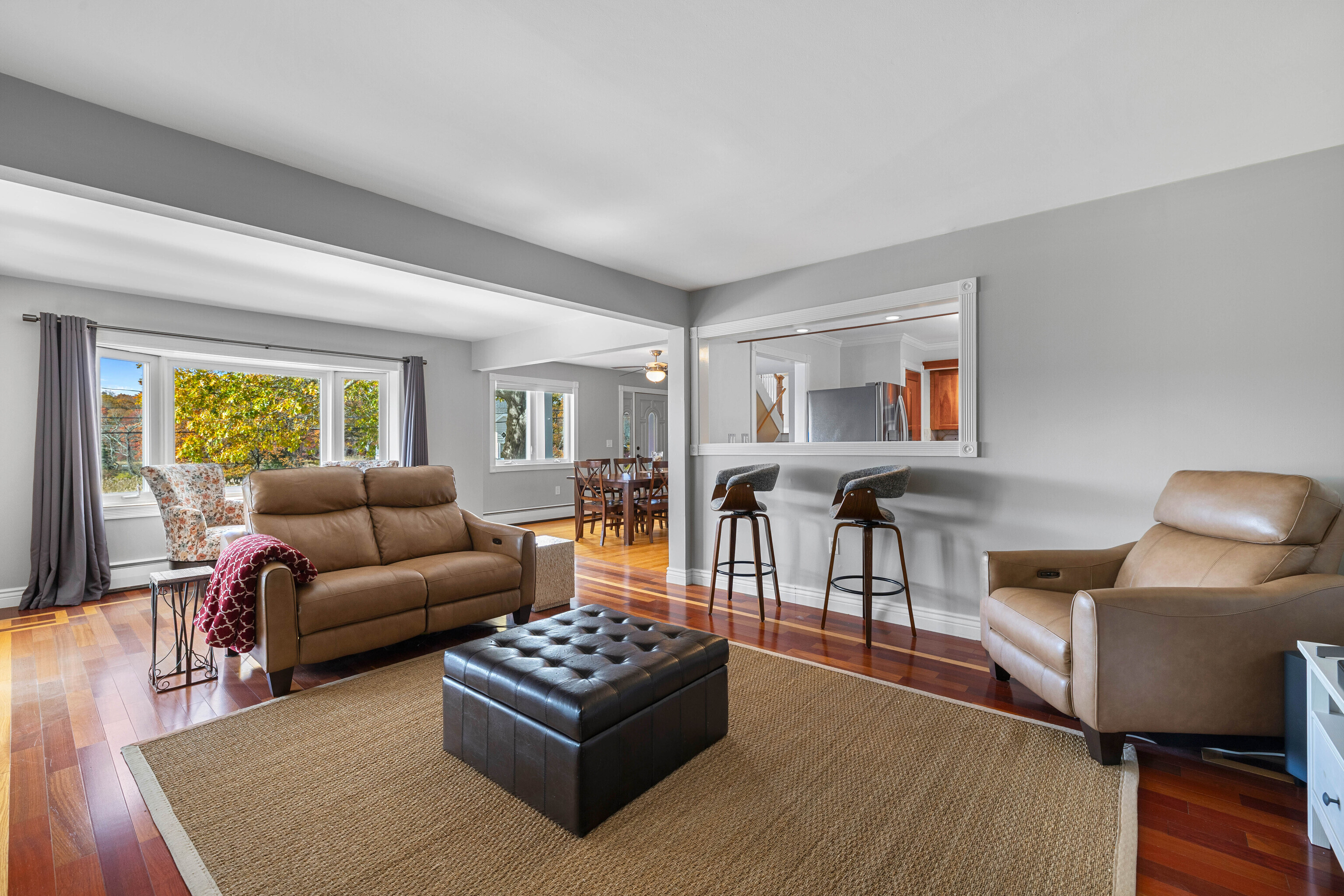 46 Old Black Point Road East Lyme, CT 06357 - Photo 13 of 40 a living room with furniture and a wooden floor