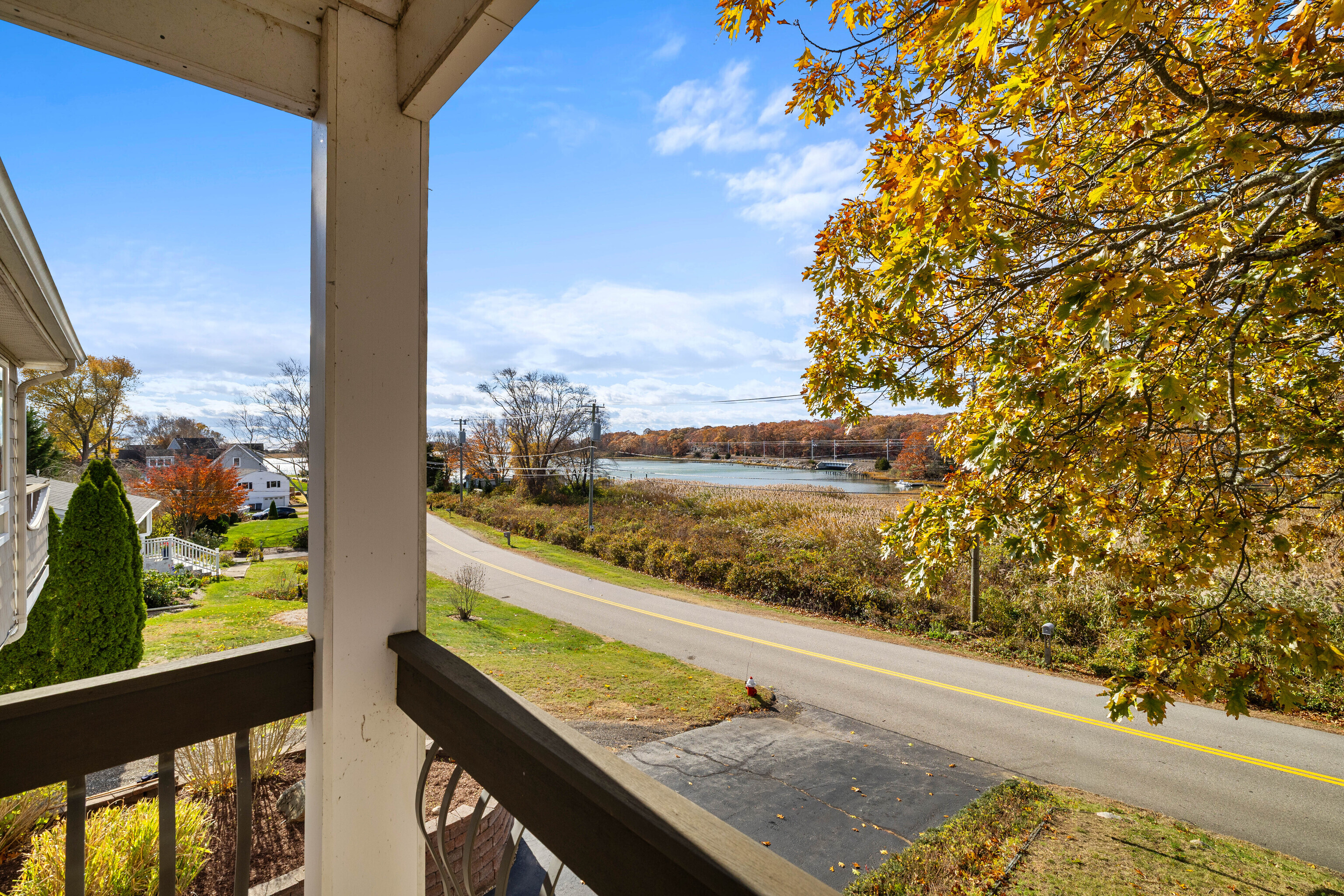 46 Old Black Point Road East Lyme, CT 06357 - Photo 27 of 40 a view of lake from a balcony