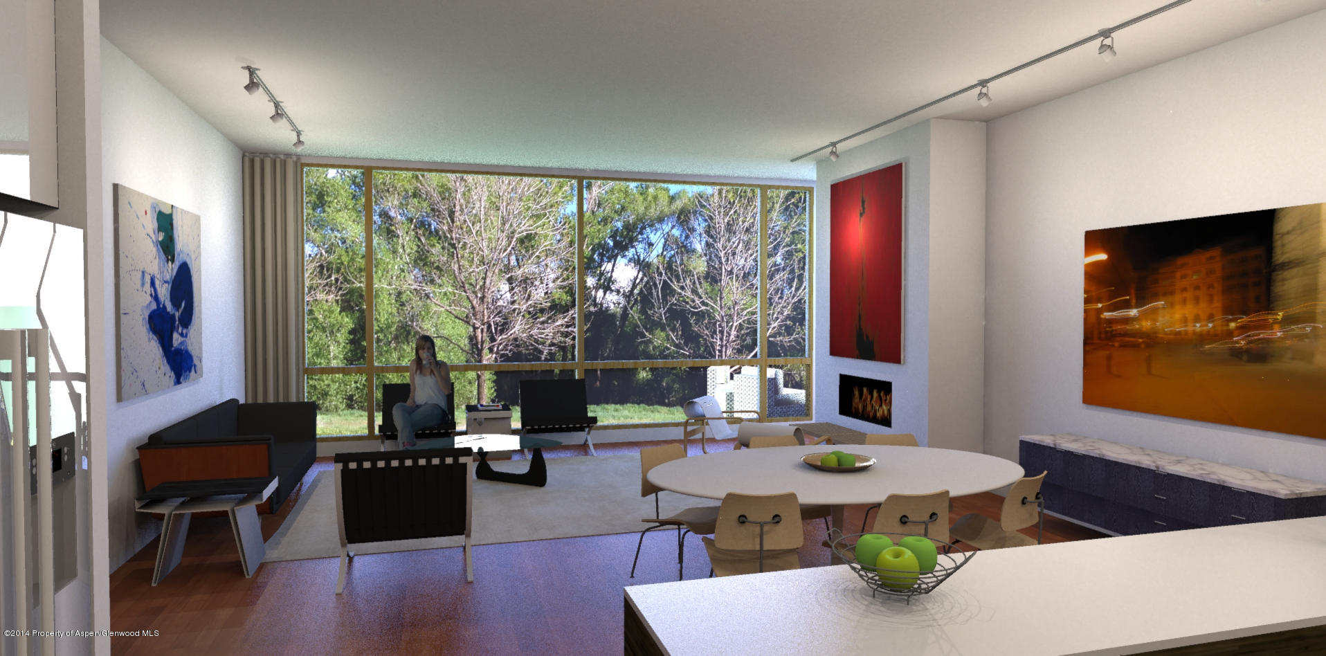 200 Evans Road, Unit 101 Basalt, CO 81621 - Photo 25 of 53 a living room with furniture and a flat screen tv