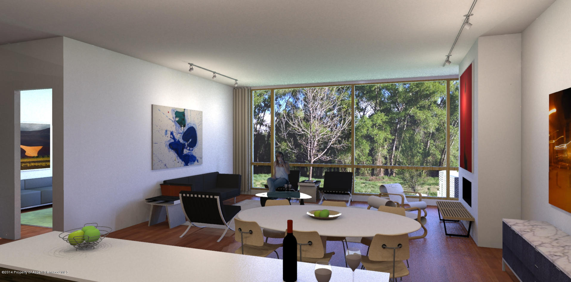 200 Evans Road, Unit 101 Basalt, CO 81621 - Photo 28 of 53 a view of a dining room with furniture window and wooden floor