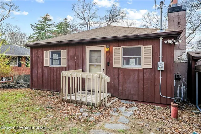 a front view of a house