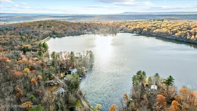 a view of an ocean and beach