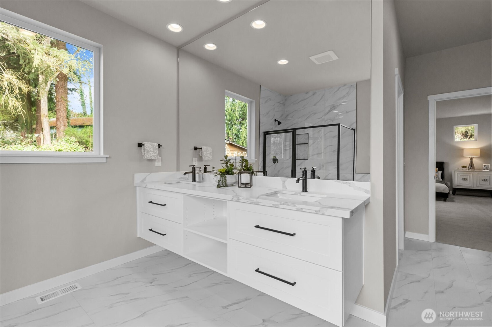 24224 Brier Road Brier, WA 98036 - Photo 10 of 19 a bathroom with a vanity sink and mirror