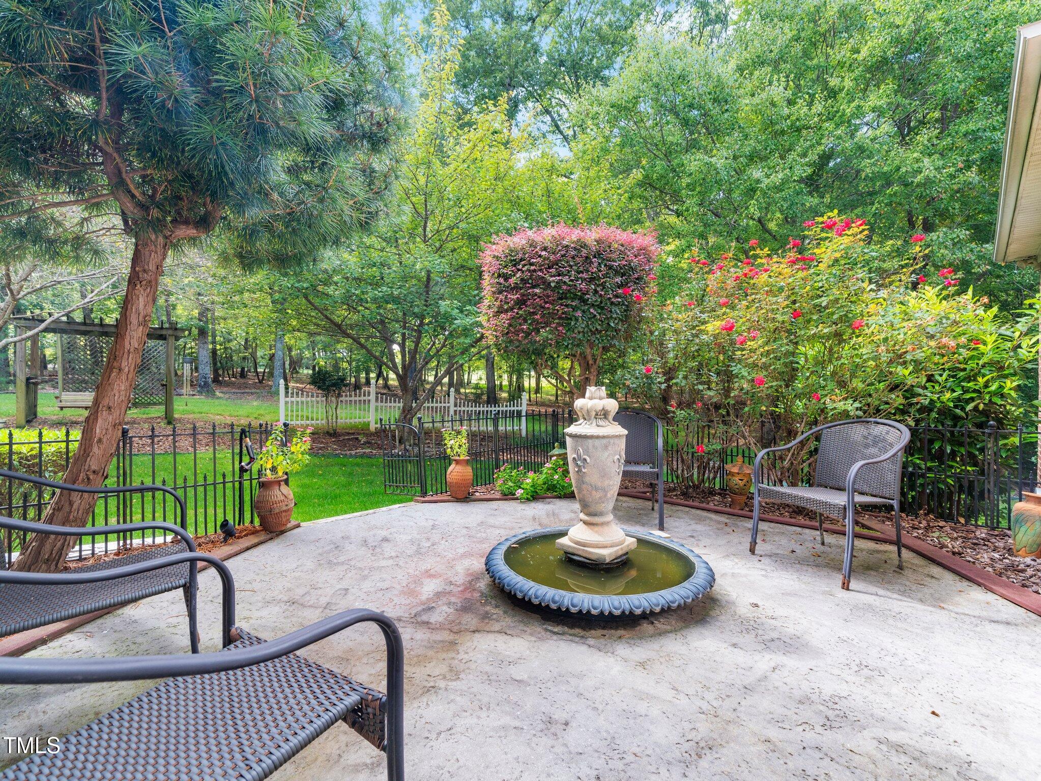 10937 Cahill Road Raleigh, NC 27614 - Photo 7 of 53 Patio ready for Morning Coffee or Afternoon Beverage & View of Amazing Backyard