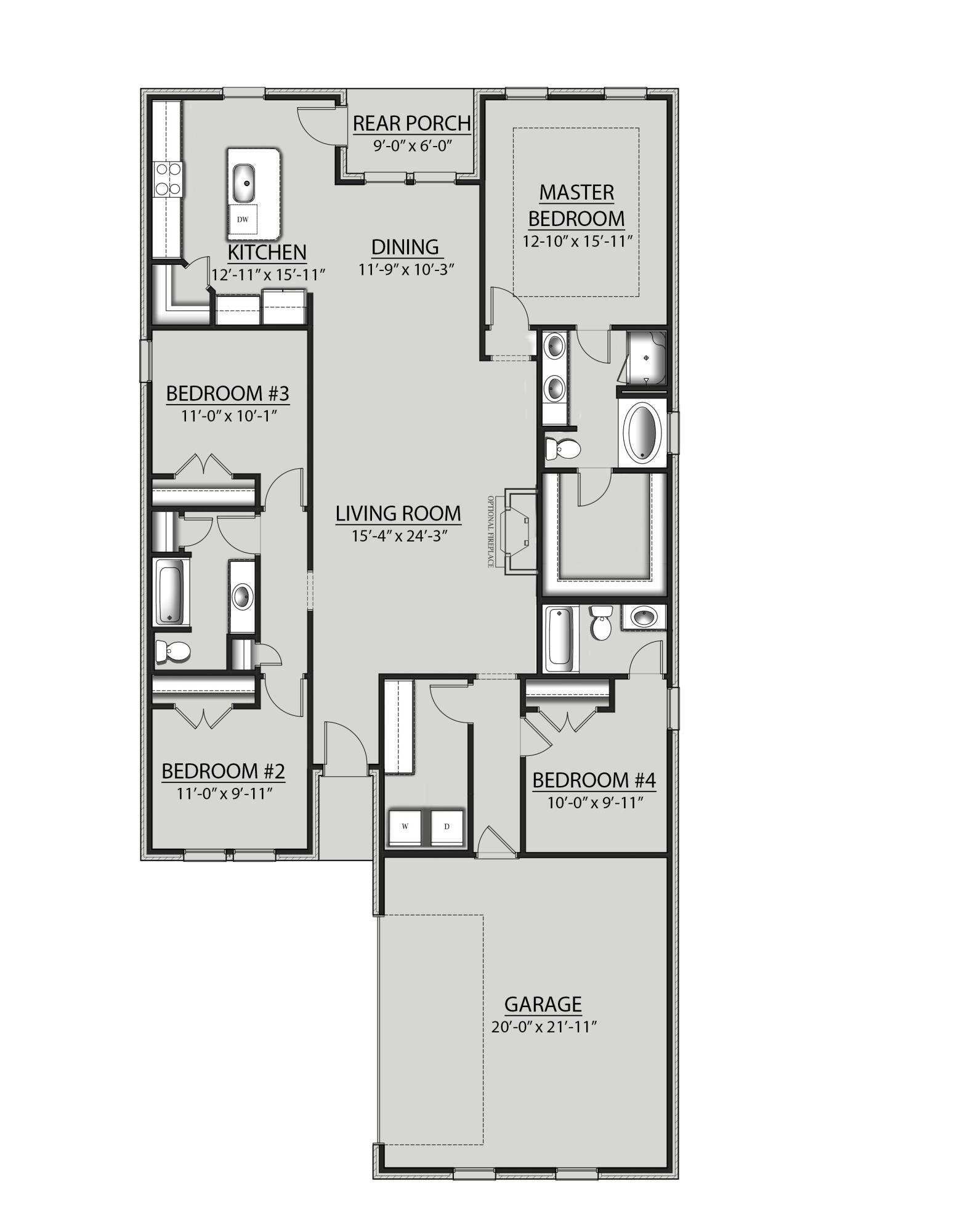 55 Butterfly Bend Freeport, FL 32439 - Photo 3 of 3 Degas A-B III - Floor Plan copy