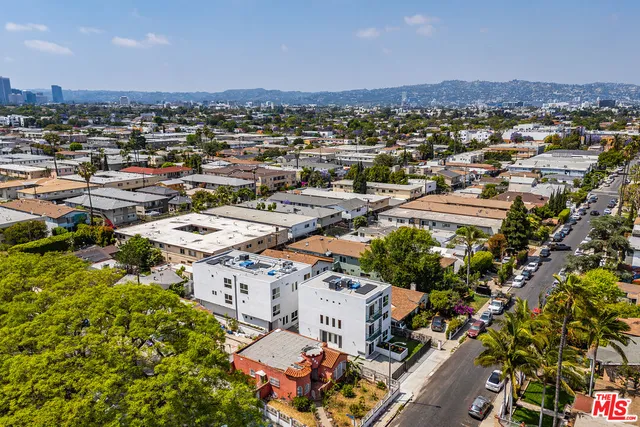 an aerial view of multiple house