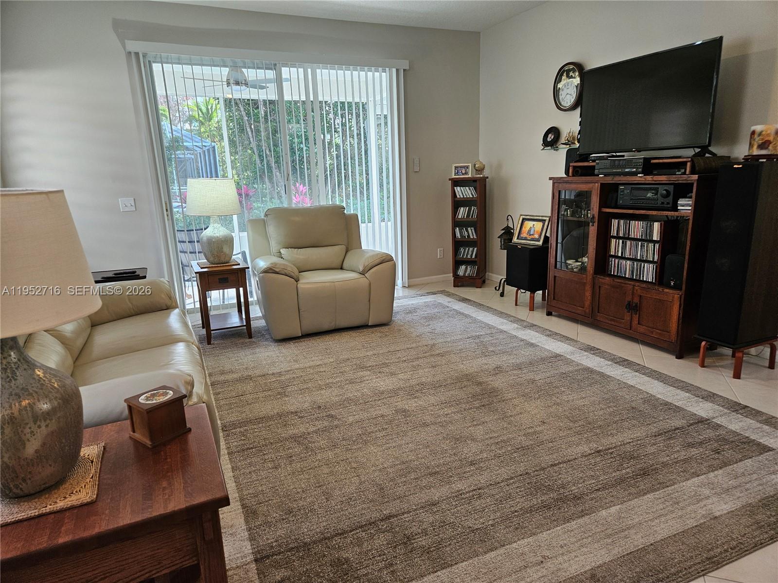Tiled living area
