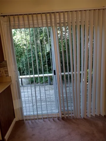 a view of a balcony with swing