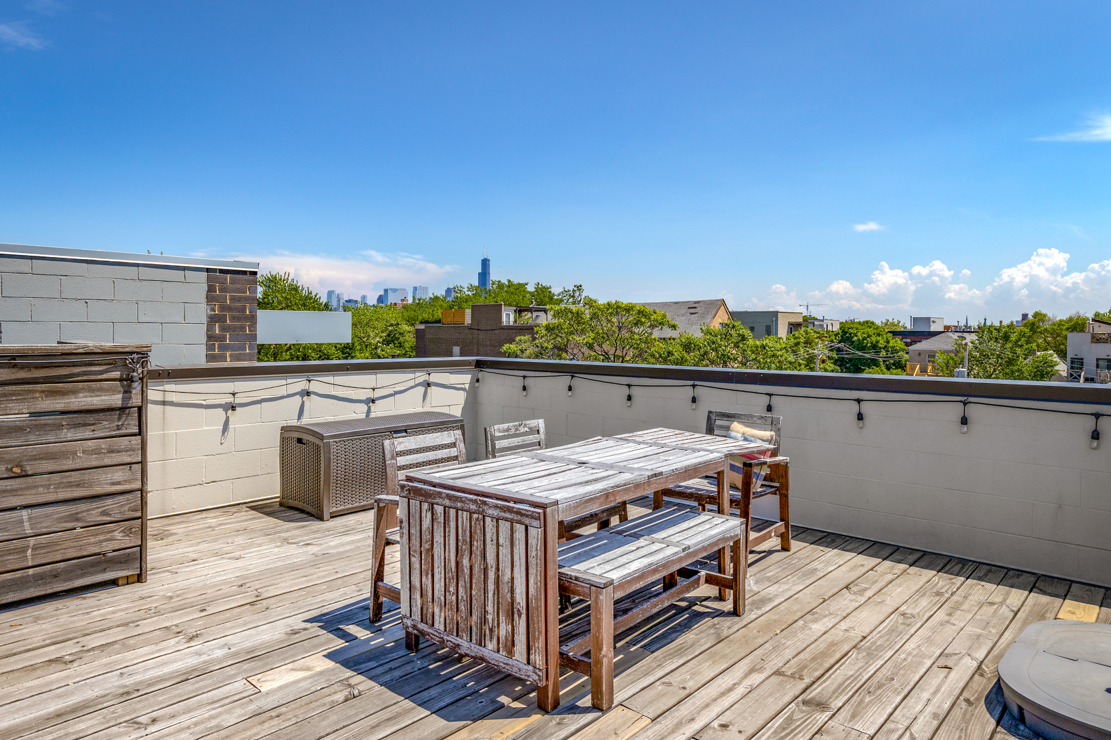 1820 West Haddon Avenue, Unit 2 Chicago, IL 60622 - Photo 18 of 18 a view of roof deck with patio