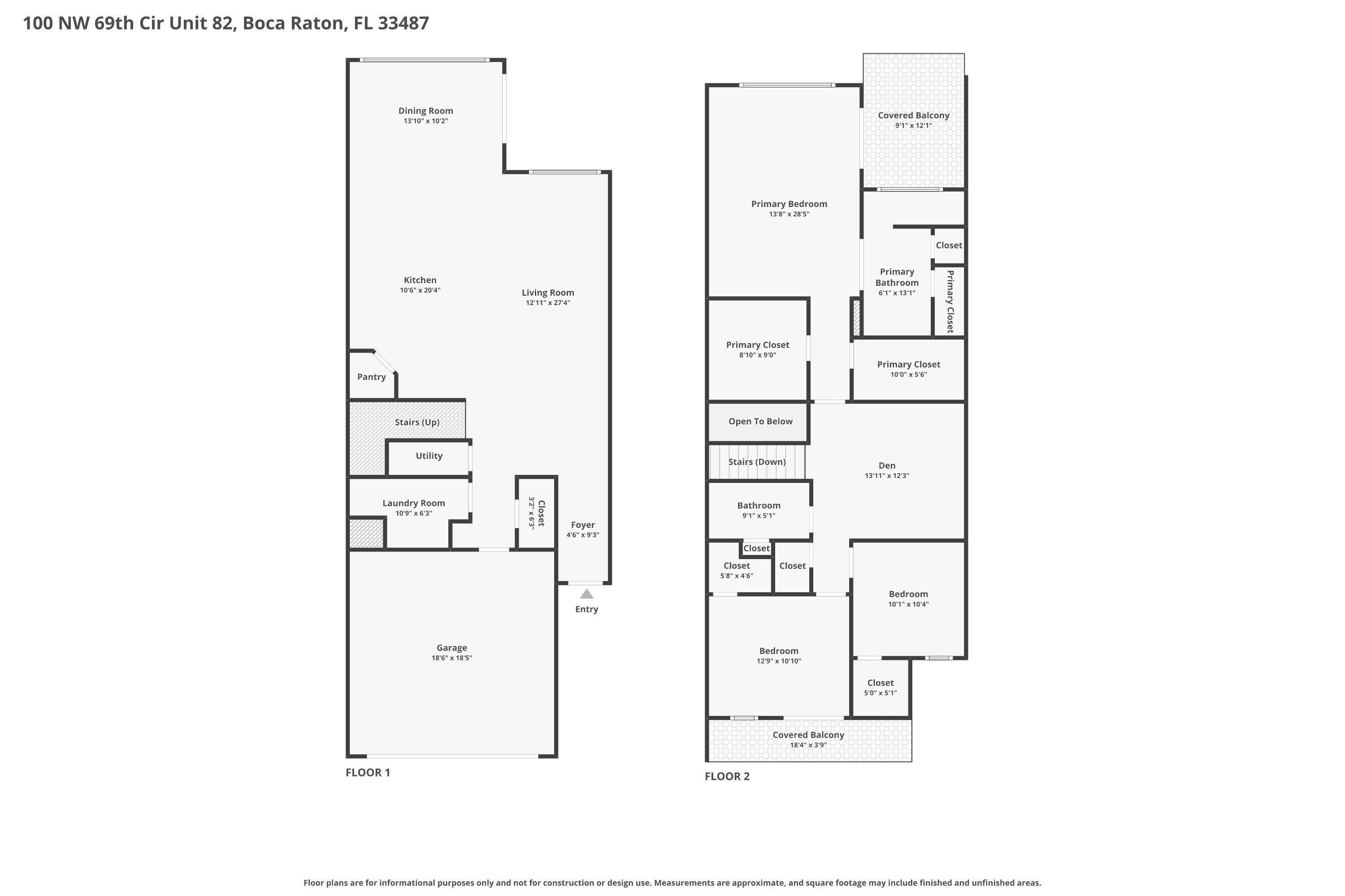 100 Northwest 69th Circle, Unit 82 Boca Raton, FL 33487 - Photo 42 of 42 a picture of a floor plan