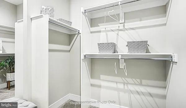 a view of a room with rack on the wall