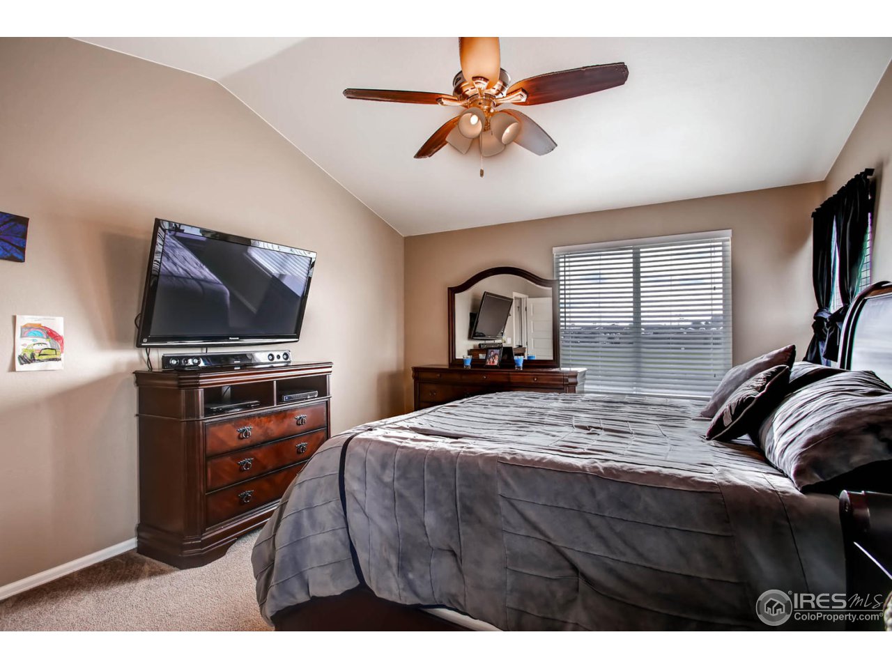 8615 Raspberry Drive Frederick, CO 80504 - Photo 19 of 28 a bedroom with a bed and a television