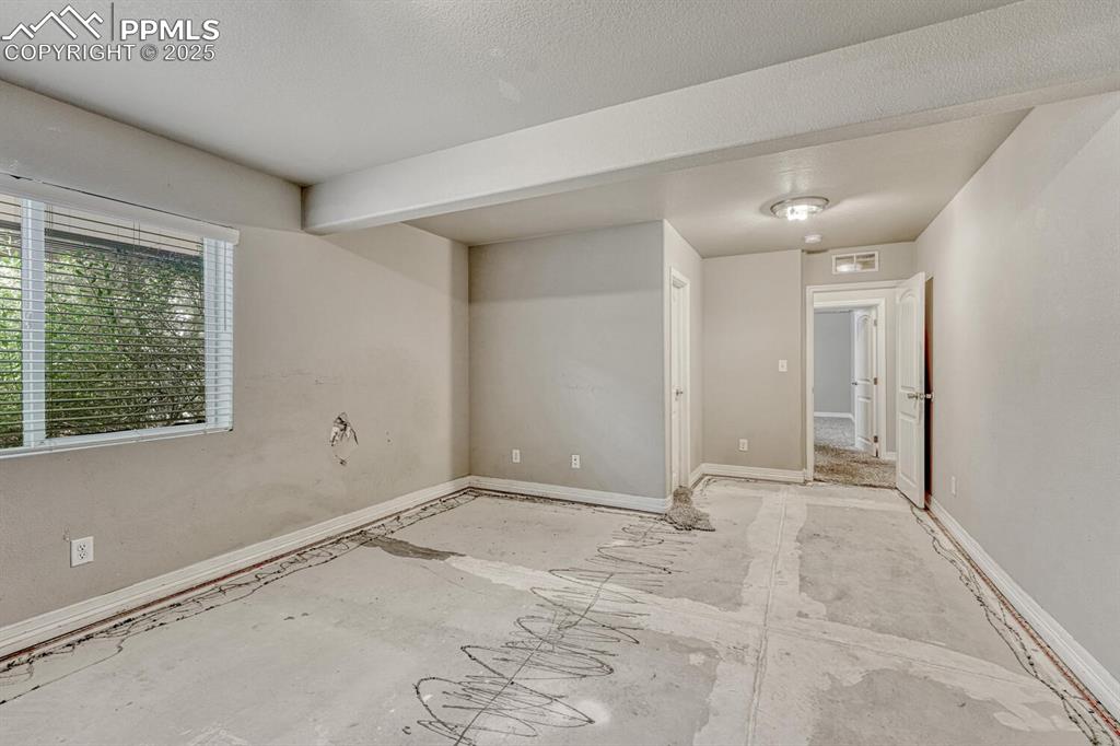 8437 Salt Brush Road Colorado Springs, CO 80908 - Photo 29 of 45 This spare bedroom is ready for your personal touch, featuring baseboards, a spacious walk-in closet, and a textured ceiling.