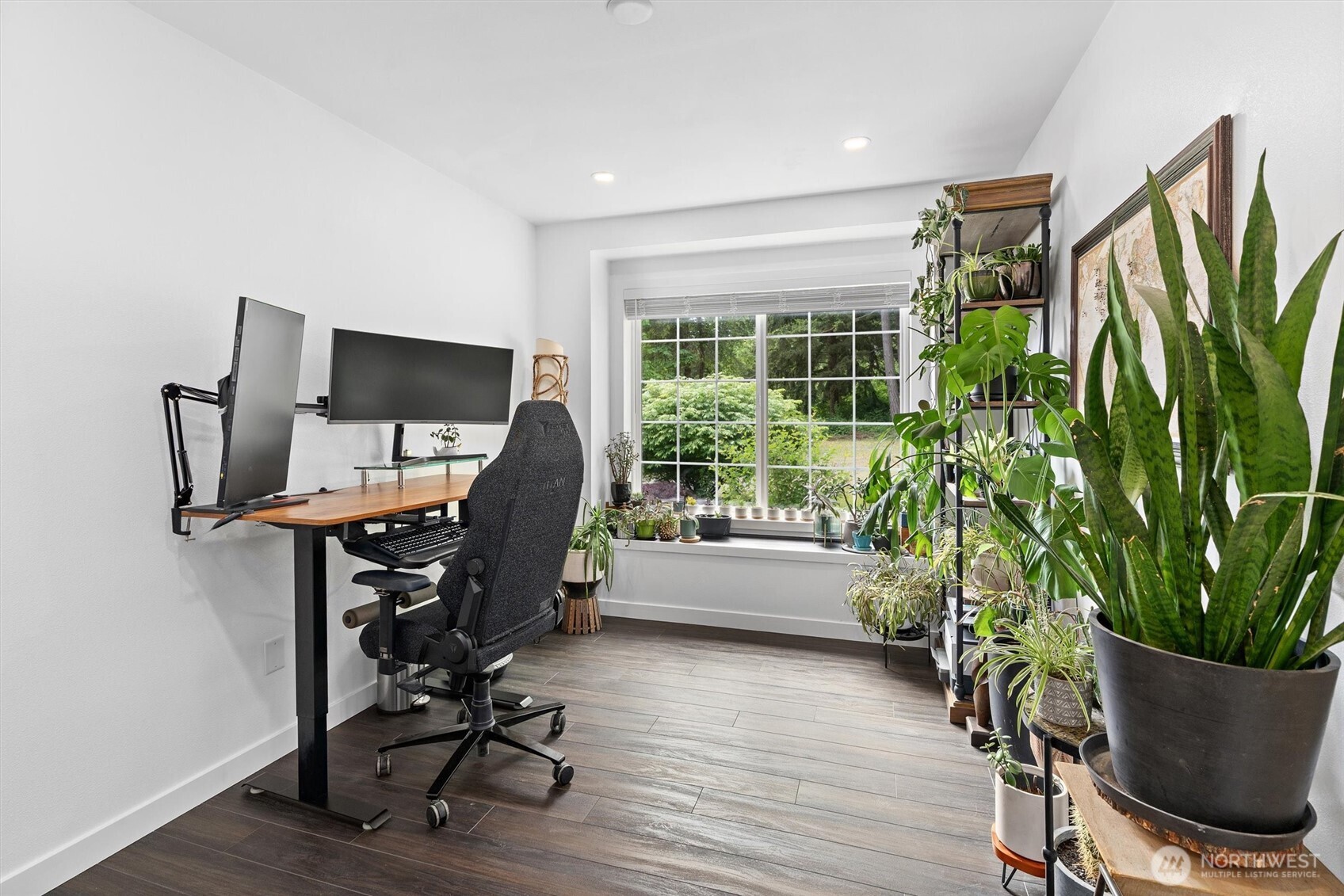 16100 Southeast 113th Place Renton, WA 98059 - Photo 26 of 40 a view of a workspace with furniture and a window
