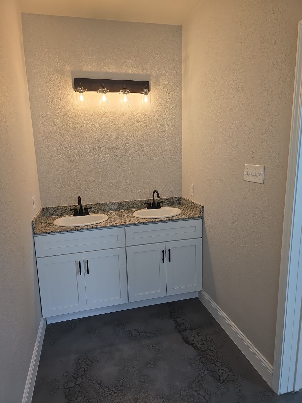 13314 HP Johnson Street, Unit B Kendleton, TX 77451 - Photo 6 of 13 Primary bathroom has dual vanity sinks (modern mirror installed-not shown here)