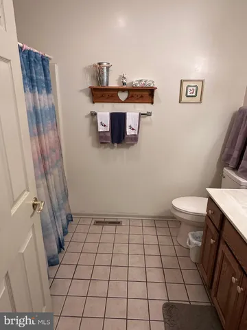 a bathroom with a sink a toilet a mirror and vanity