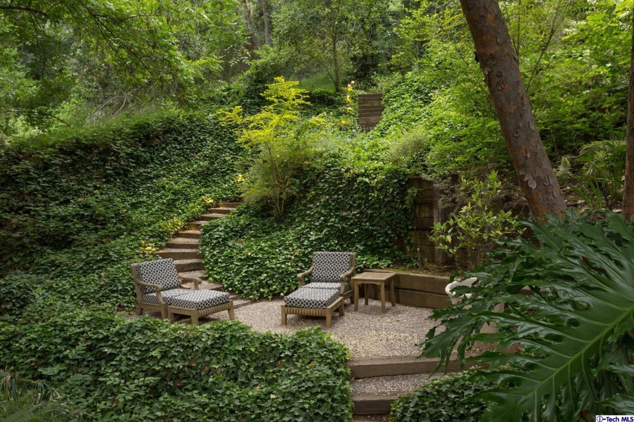885 Laguna Road Pasadena, CA 91105 - Photo 29 of 33 an aerial view of a house with yard outdoor seating and trees