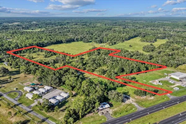 an aerial view of a city