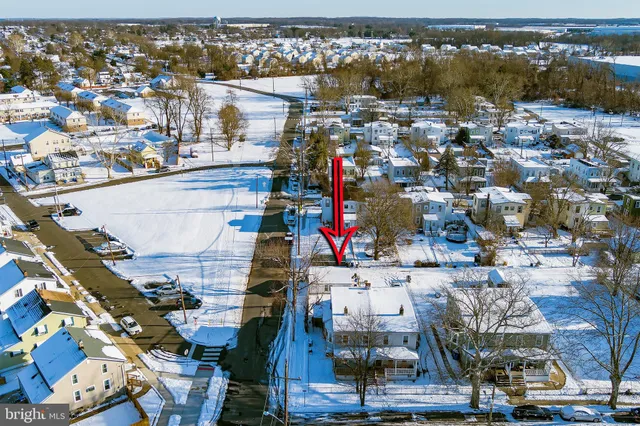 a front view of a building with street view