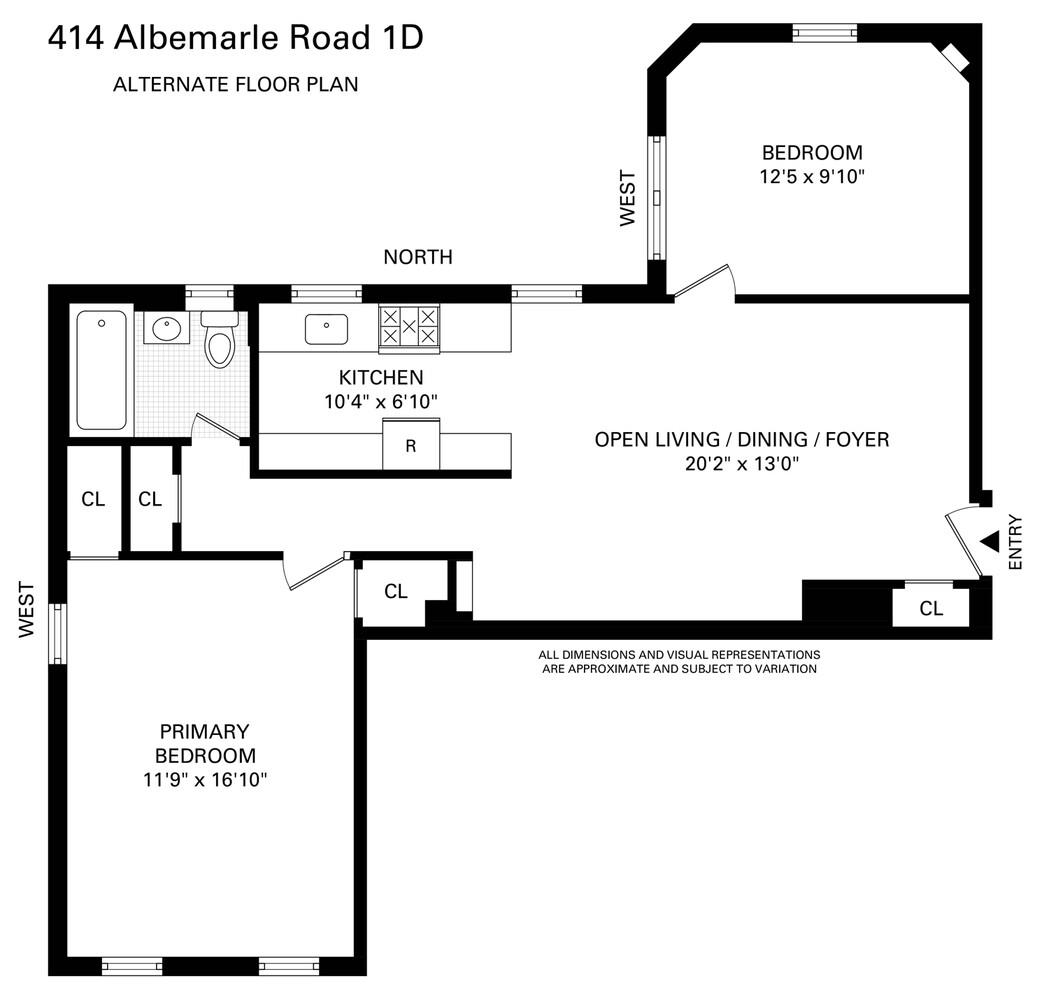 414 Albemarle Road, Unit 1D Brooklyn, NY 11218 - Photo 12 of 13 a picture of a wall with a rug