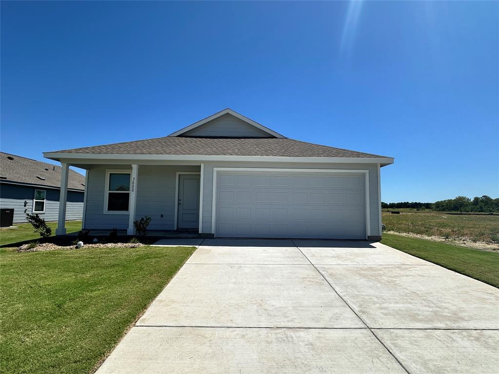 3800 Chambray Drive Sherman, TX 75092 - Photo 1 of 15 Ranch-style home with a shingled roof, a front yard, a porch, and concrete driveway