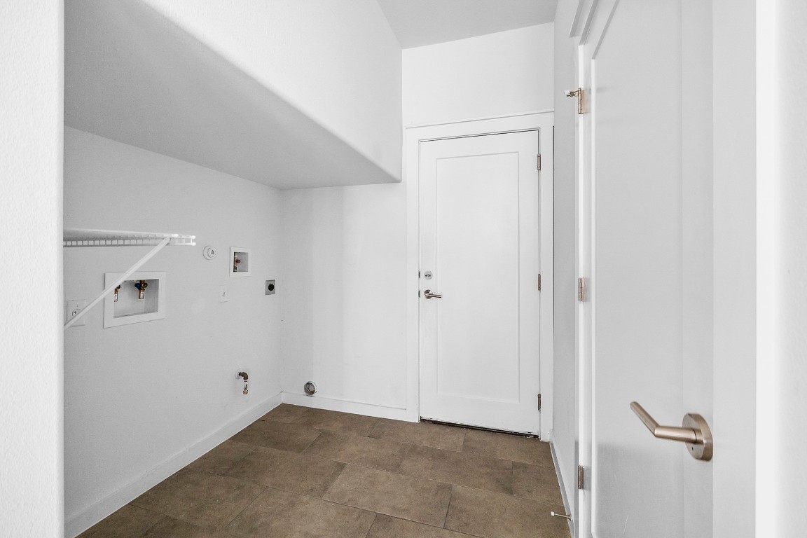 6800 Menchaca Road, Unit 22 Austin, TX 78745 - Photo 8 of 28 Laundry room with gas dryer hookup, hookup for a washing machine, and electric dryer hookup