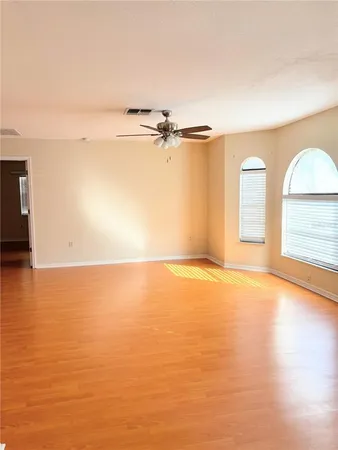 an empty room with a window