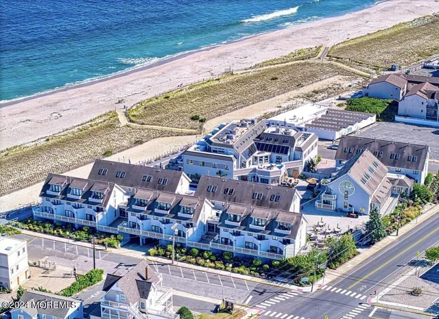 an aerial view of a wooden floor