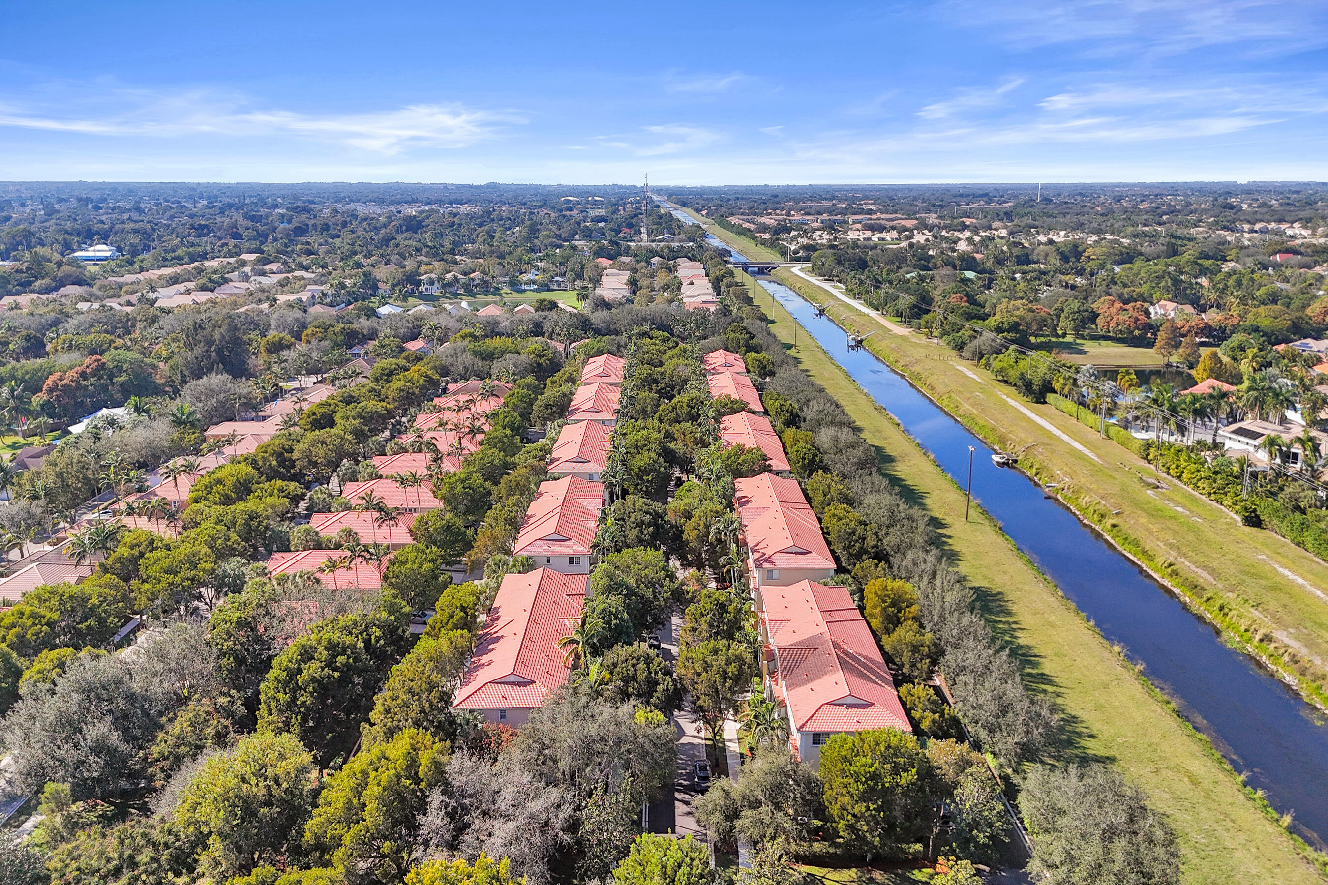 4533 Danson Way Delray Beach, FL 33445 - Photo 80 of 92 an aerial view of residential houses with outdoor space