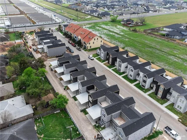 an aerial view of a city