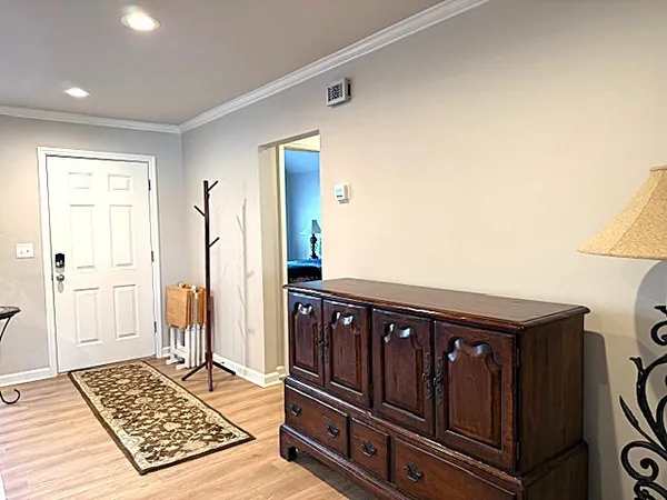 a living room with furniture and a couch