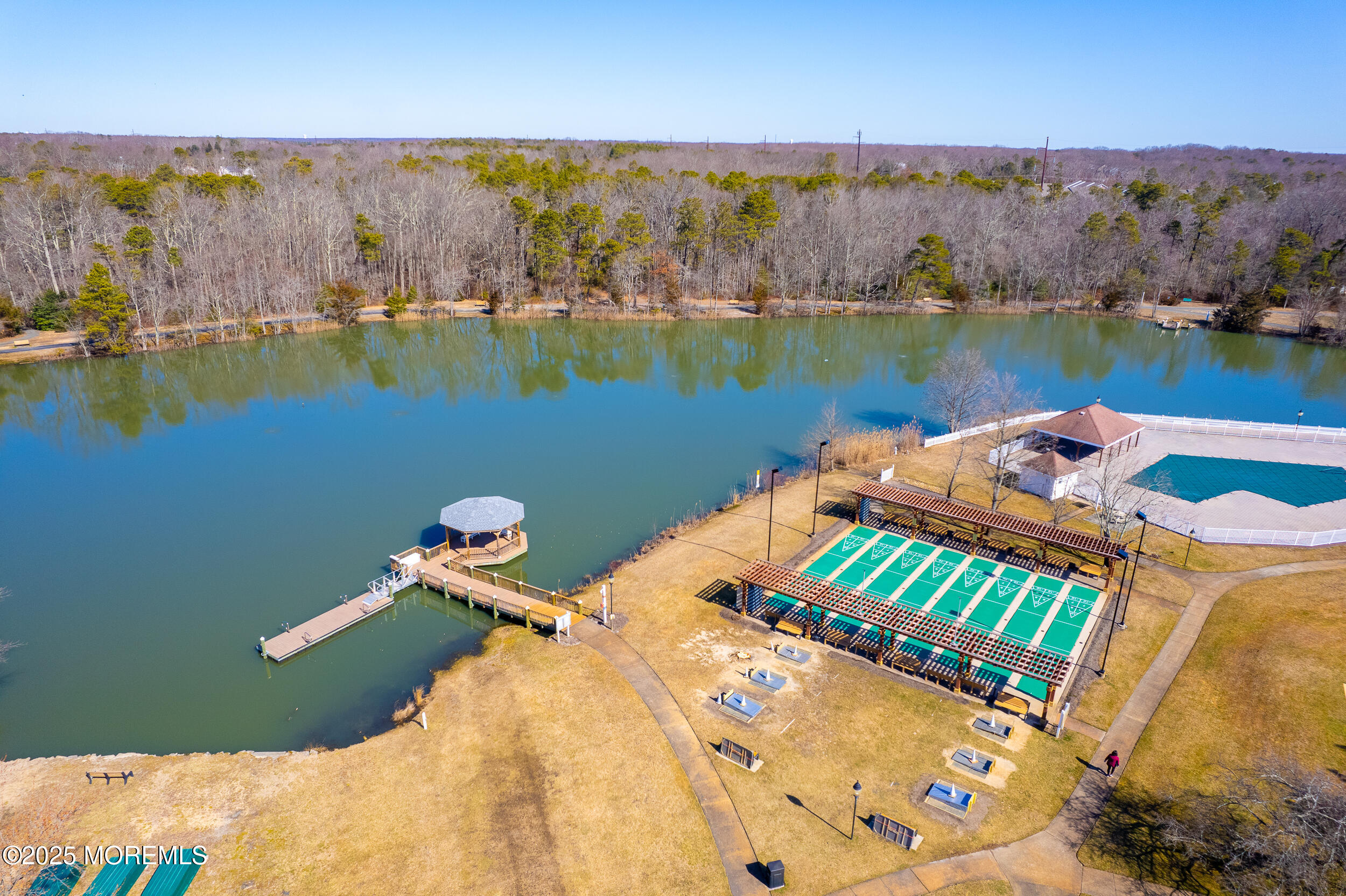 41 Red Hill Road Manchester Township, NJ 08759 - Photo 34 of 39 an aerial view of a house with a lake view