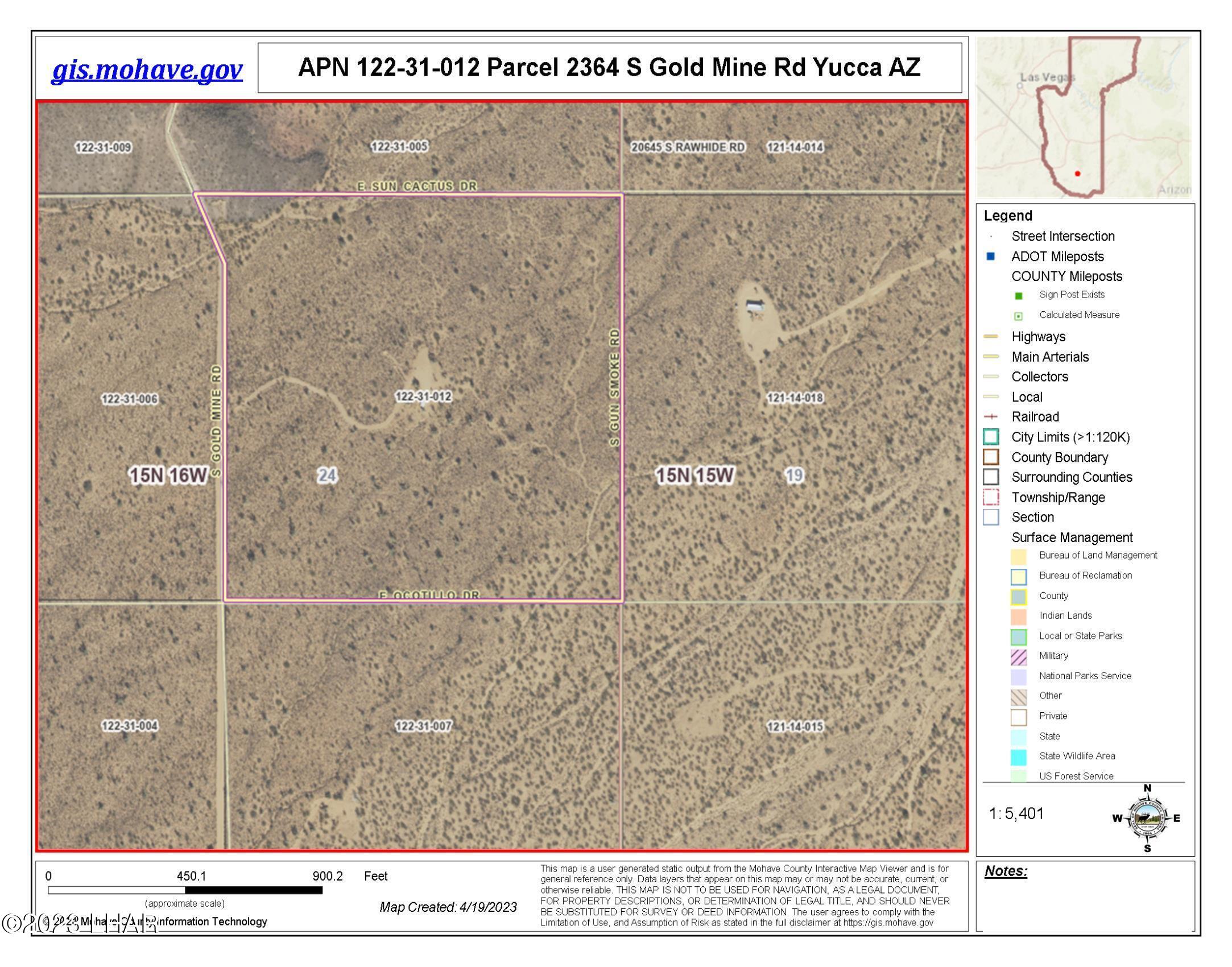 2364 South Gold Mine Road Yucca, AZ 86438 - Photo 7 of 51 122-31-012 Map photo