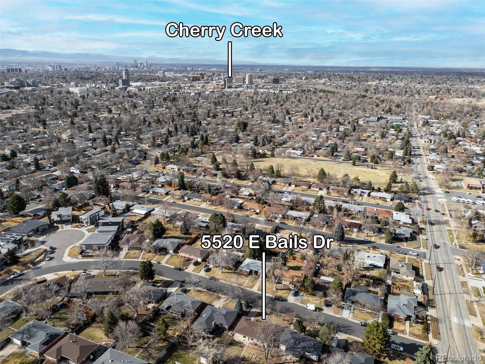 5520 East Bails Drive Denver, CO 80222 - Photo 34 of 38 an aerial view of a city