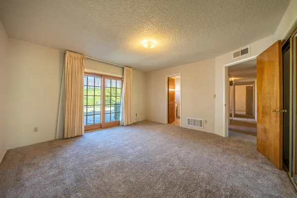 an empty room with a window