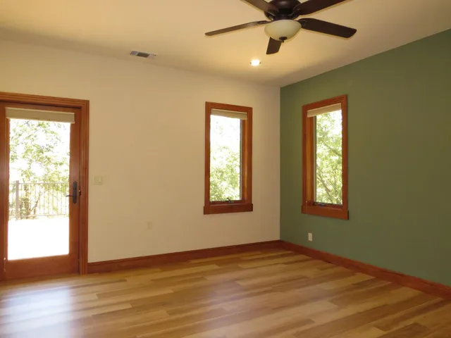 a backyard of a house