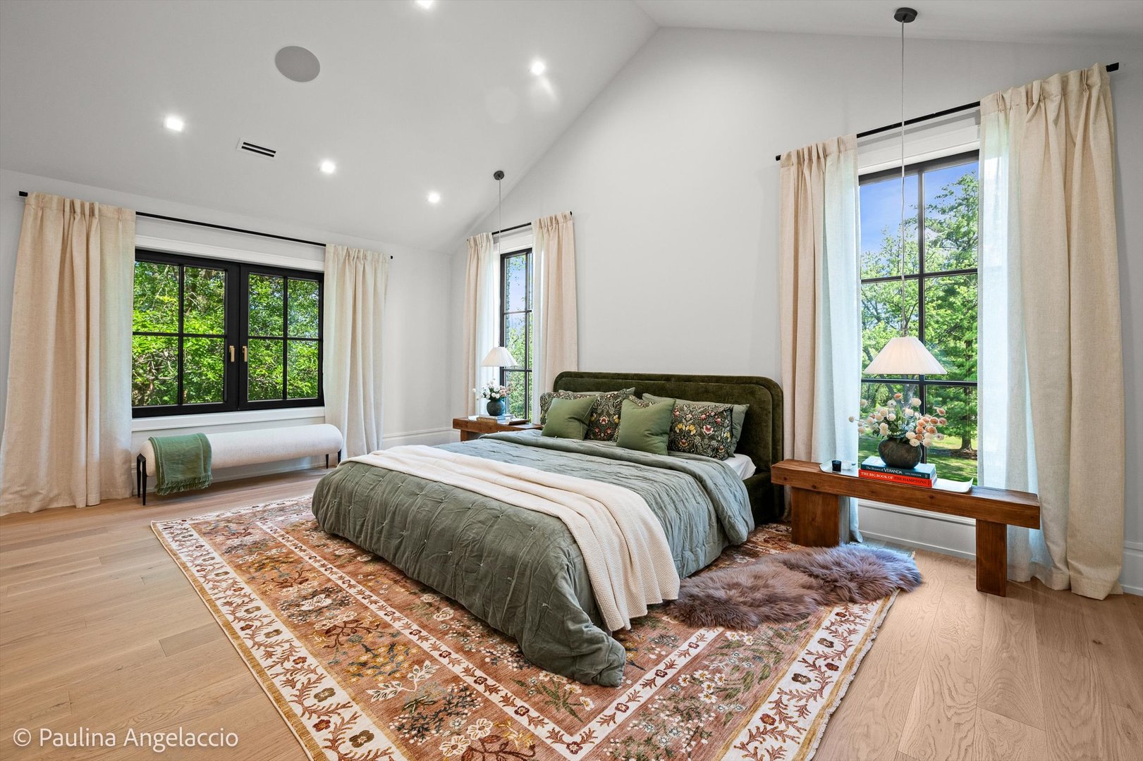 699 Plum Tree Road Barrington Hills, IL 60010 - Photo 40 of 84 a bedroom with a large bed and a large window