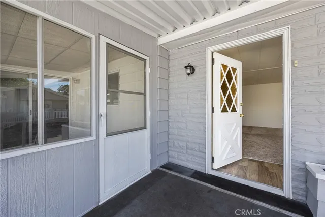 a view of front door of house