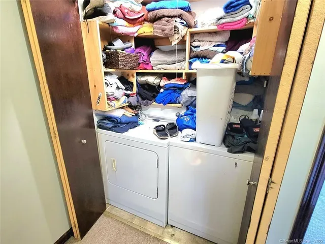 a room with storage and utility