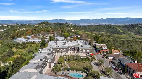 a view of city and mountain