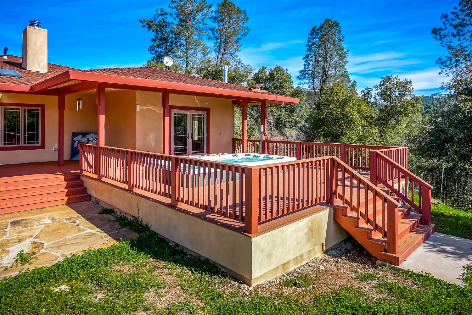 5603 Gold Mountain Road Mountain Ranch, CA 95246 - Photo 45 of 78 a view of a house with a yard and deck