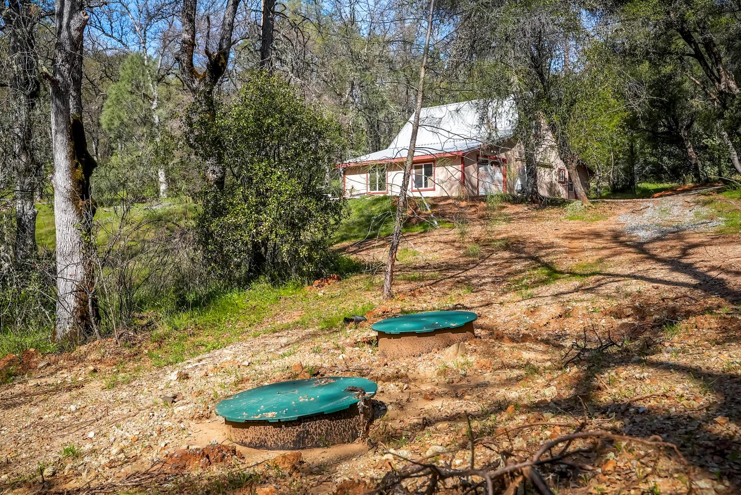 5603 Gold Mountain Road Mountain Ranch, CA 95246 - Photo 61 of 78 a backyard of a house with yard and outdoor seating