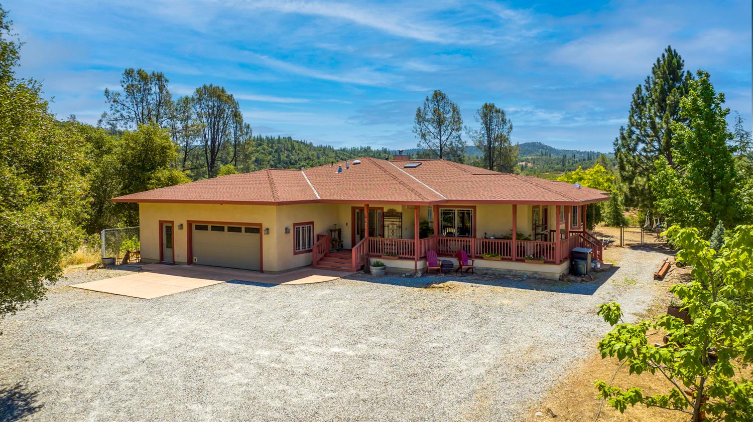 5603 Gold Mountain Road Mountain Ranch, CA 95246 - Photo 74 of 78 a view of a house with garden and sitting area