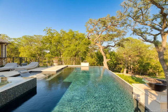 a view of a garden with an outdoor space