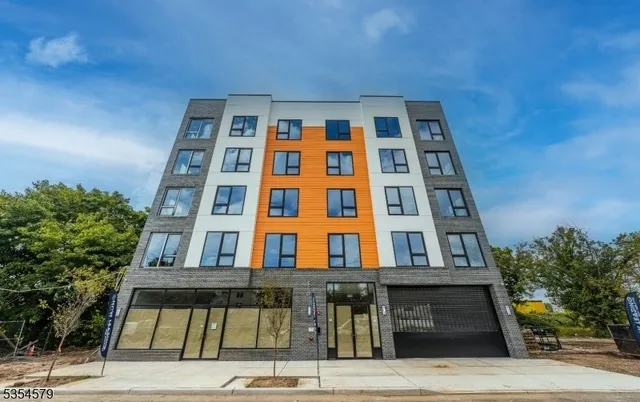 a front view of a building